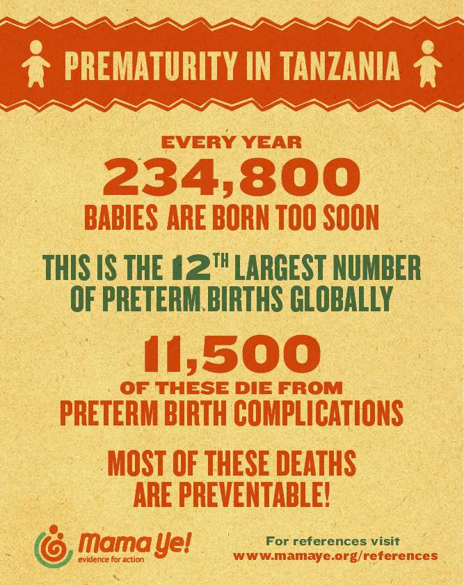 Mama Ye Infographic on Prematurity in Tanzania 2016