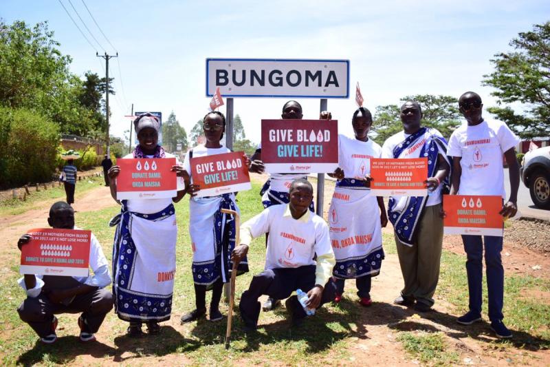 E4A-Mama Ye campaign #DamuniUhai calling for funding for blood services in Bungoma County