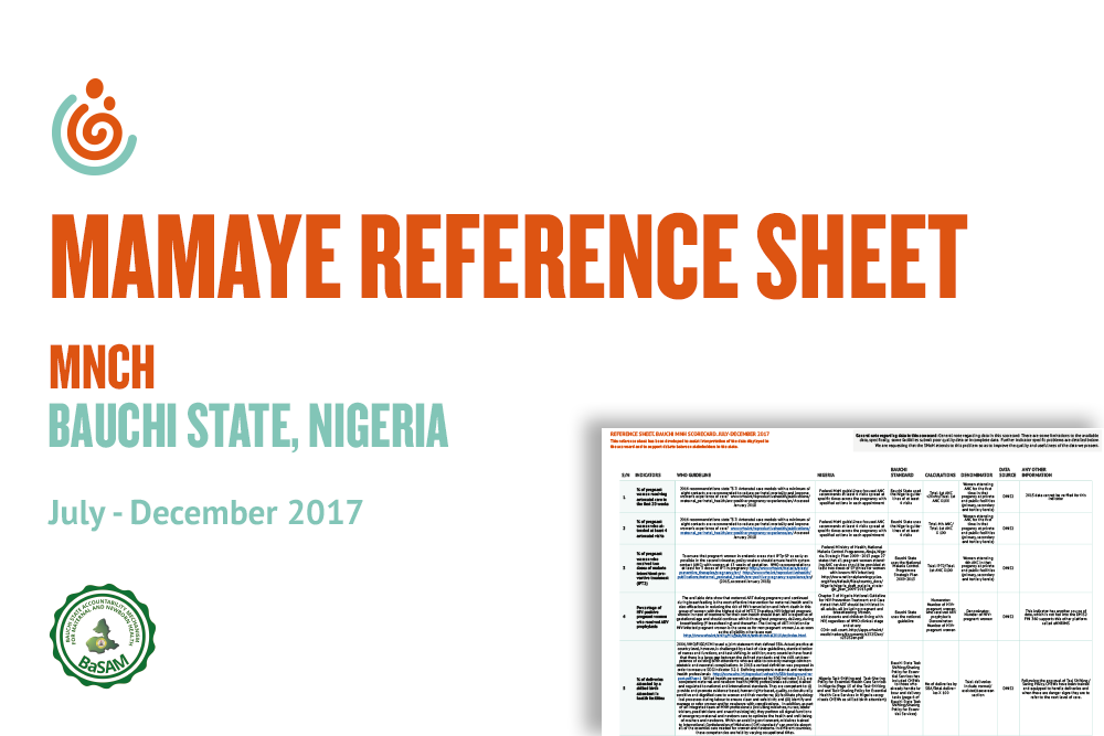 reference sheet