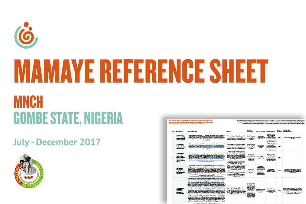 reference sheet