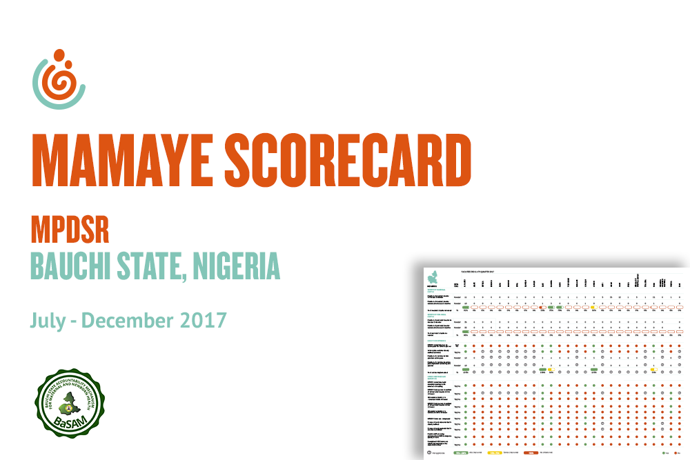 BAUCHI STATE HEALTH FACILITY MPDSR SCORECARD JUL-DEC 2017