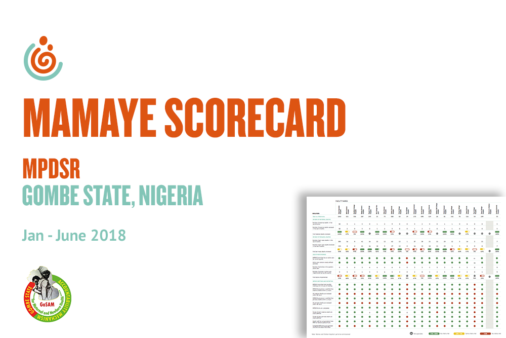 GOMBE STATE HEALTH FACILITY MPDSR SCORECARD JAN-JUNE 2018