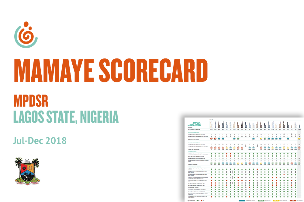 LAGOS STATE HEALTH FACILITY MPDSR SCORECARD JUL-DEC 2018